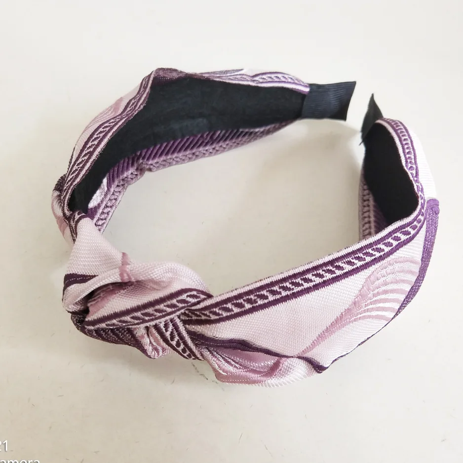 Женская повязка на голову с вышитым геометрическим узлом цвет в ассортименте| |