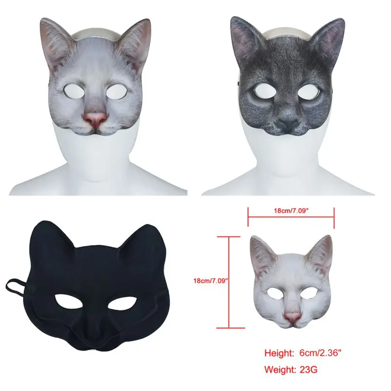 Страшная маска в виде лисиц кошки комиксов Японская Маска Костюм кицунэ реквизит