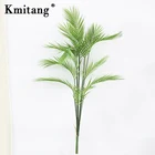 Искусственное пальмовое дерево, 125 см, 13 вилок, большие пластиковые листья деревьев, искусственные листья монстеры, украшение для дома и осени