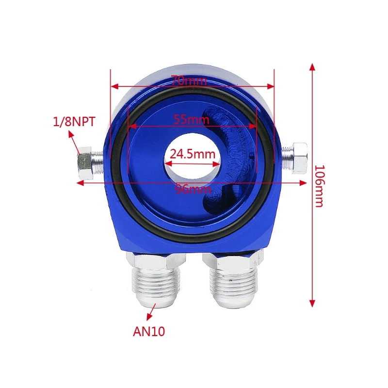 Car Universal Oil Filter Sandwich Adapter For Cooler Plate Kit AN10 Aluminum Filters Part Provide direct installation | Автомобили и