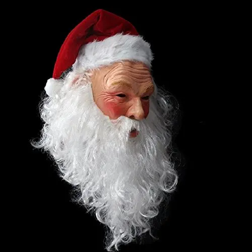 Латексная Маска Санта Клауса Реалистичная латексная маска на всю голову белая