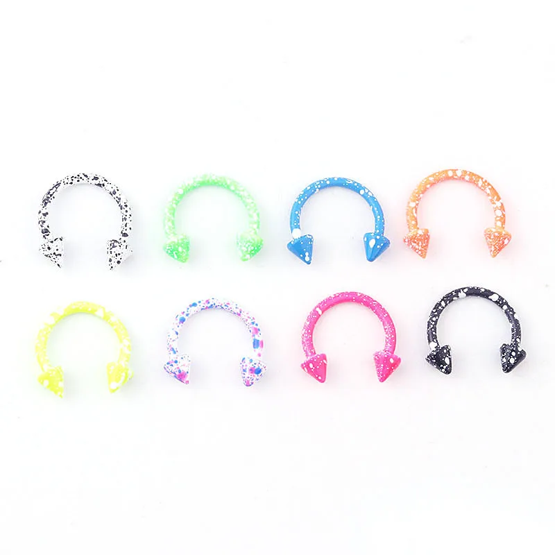 Шип 16 г из хирургической стали круглая штанга подкова губа прокалывание