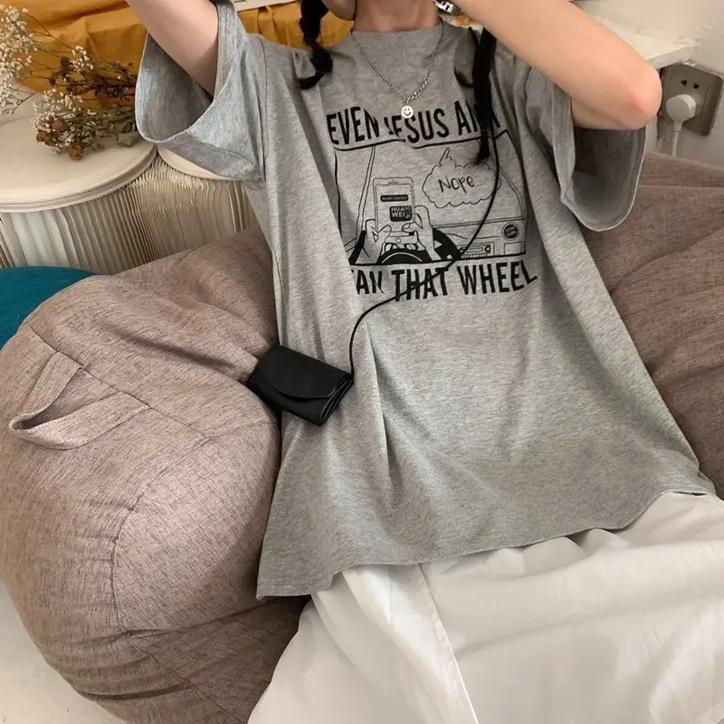 

Новинка лета 2021, футболка ins super fire с коротким рукавом для студенток