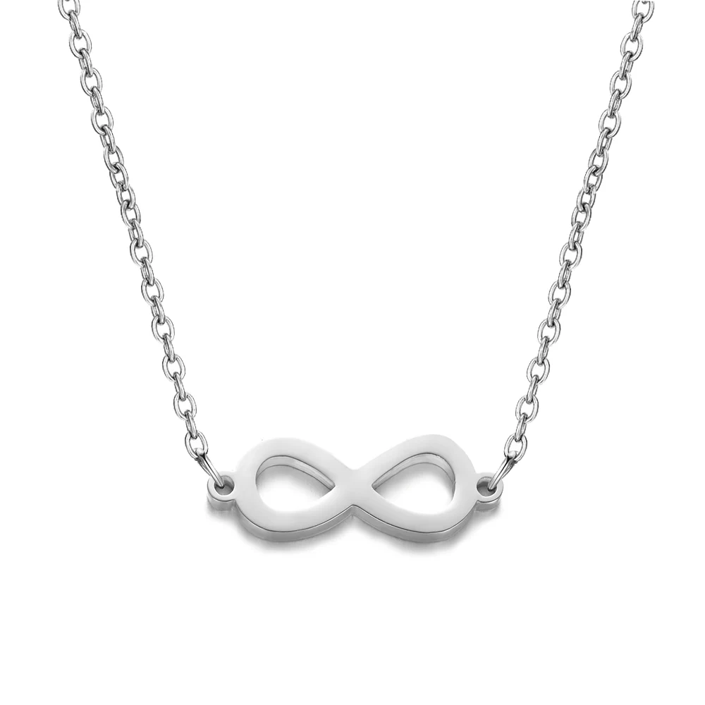 Модный символ бесконечности женское колье подвеска из нержавеющей стали