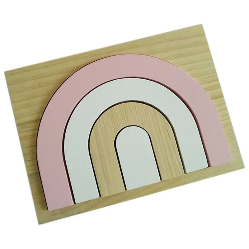 

Toy Nesting Wooden Rainbow Cloud Block Set for Children Birthday Gift