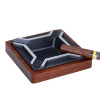 jifeng portable cigar ashtray square zinc alloychicken wingwood cigar ashtray deliacte with 4 cigars holder ash slot new