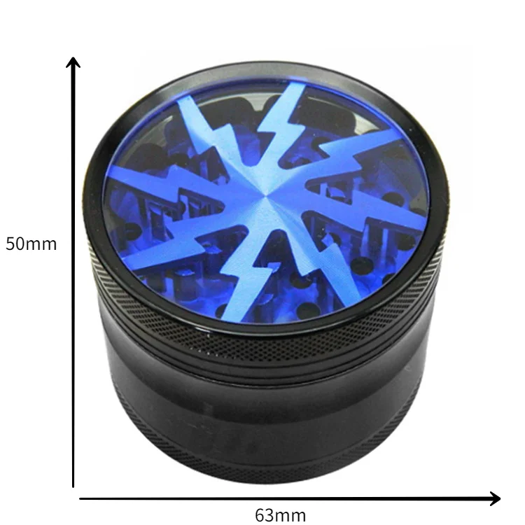 

4-Layer Aluminum Weed Herbal Grinders 63mm Tobacco Grinder Smoking Herb Cutter Weed Grinders Accessories Tobacco Accessories