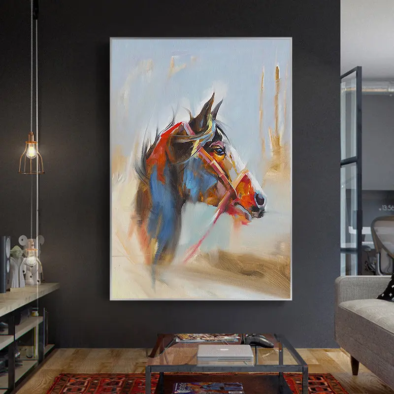 100% ручной Краски ed абстракция на основе конского жира холсте искусство масляные