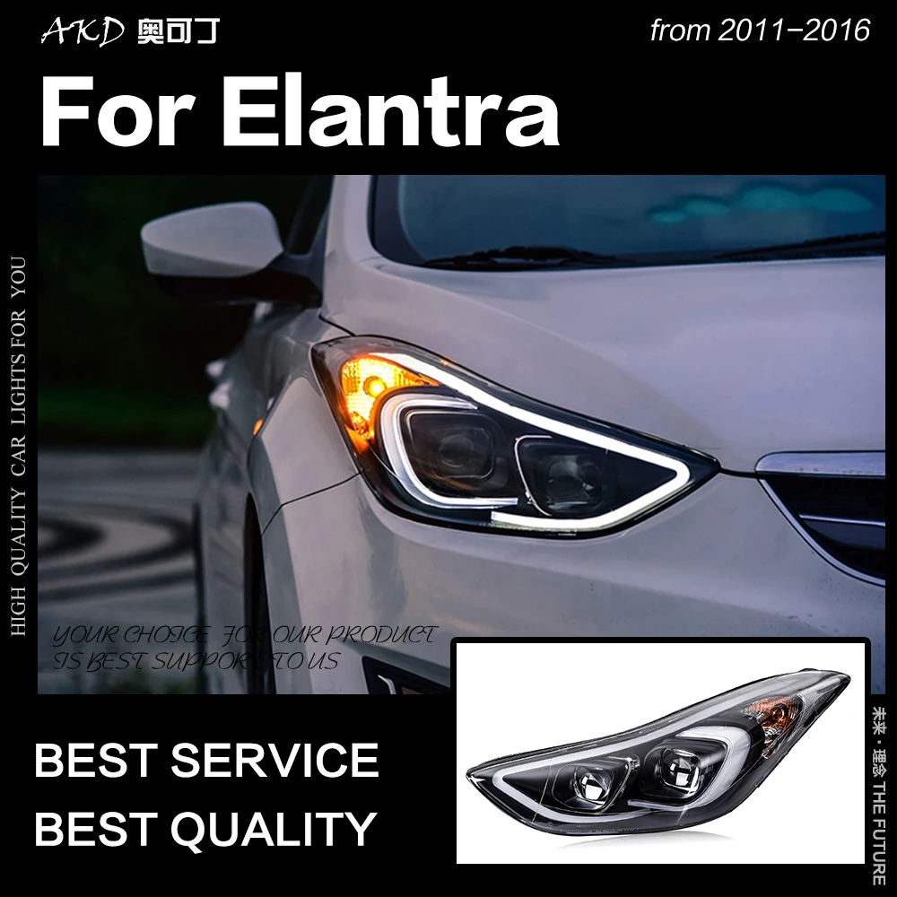 АКД стайлинга автомобилей для фары автомобиля Hyundai Elantra 2011 2016 Элантра МД фар бренд