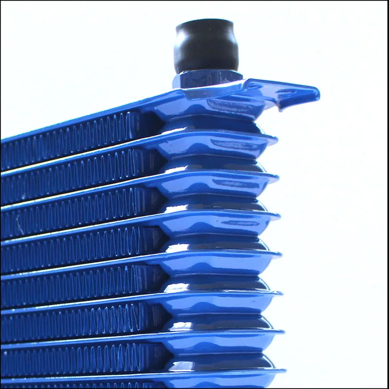 Универсальный 13-рядный СИНИЙ Масляный радиатор с интерфейсом AN10 масляного