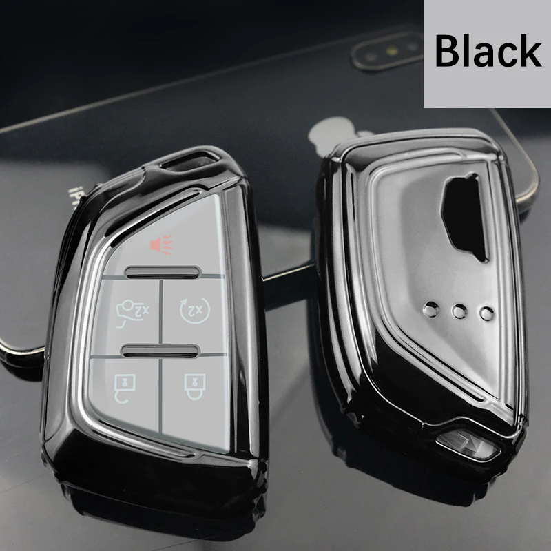 Car Key Cover Protector Case For Cadillac Escalade CTS XTS ATS ATS-L XLS SRX 2015 4/5 Button 28T CTS-V XT5 CT6 Accessories | Автомобили и
