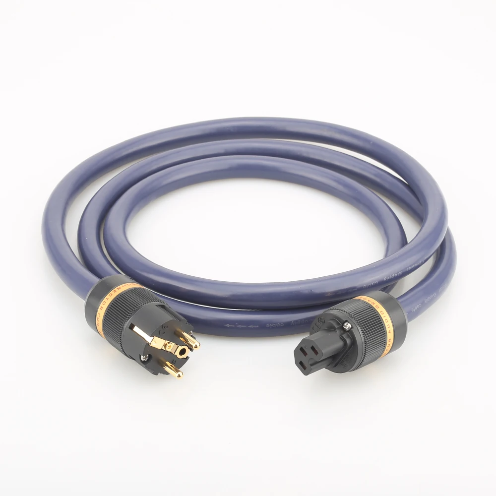 Зарядный кабель Audiocrast P101 Schuko из чистой меди с евровилкой HIFI разъемами питания CD AMP