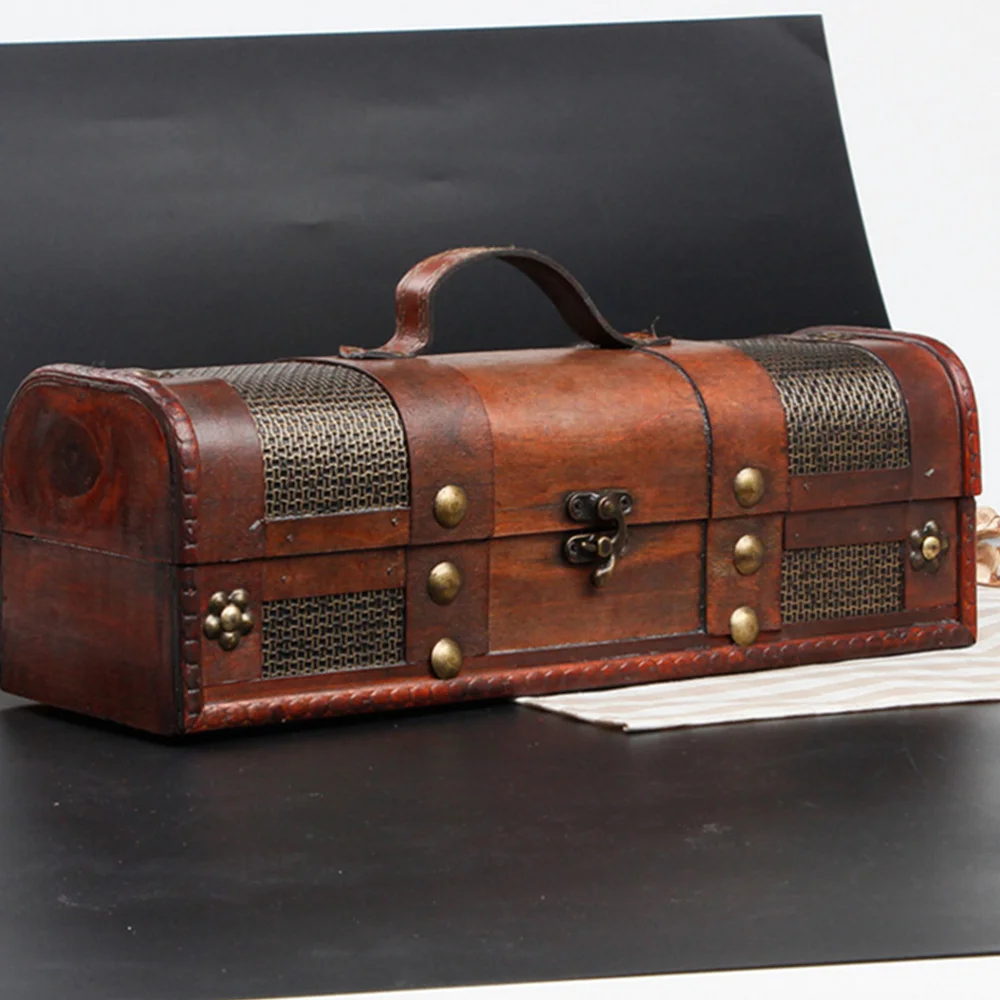 

1pc Wooden Box Decorative Storage Case Wooden Packing Box