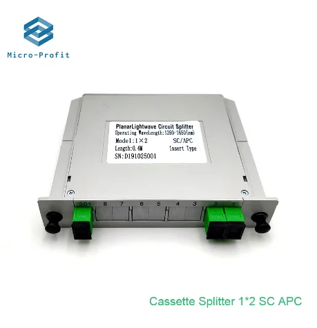 

10 шт./лот SC/APC 1X2 волоконно-оптическая кассета FTTH, оптический соединитель SC APC PLC 1X2, волоконно-оптическая сплиттер, кассета