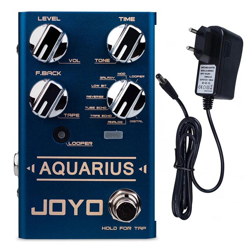 JOYO R-07 Водолей Лупер + Задержка Педали эффектов цифровой задержки Педаль 8 эффектов мини Лупер педали для Электрогитары - изображение