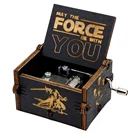 Популярные фильмы темы планеты войн Крестный отец Парк Юрского периода резной деревянный ручной музыкальный шкатулка Рождественский подарок на день рождения