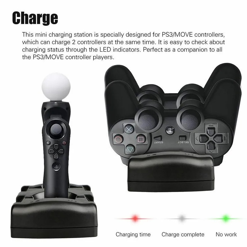Подходит для Playstation 3 зарядное устройство с ручкой Мини светодиодный контроллер