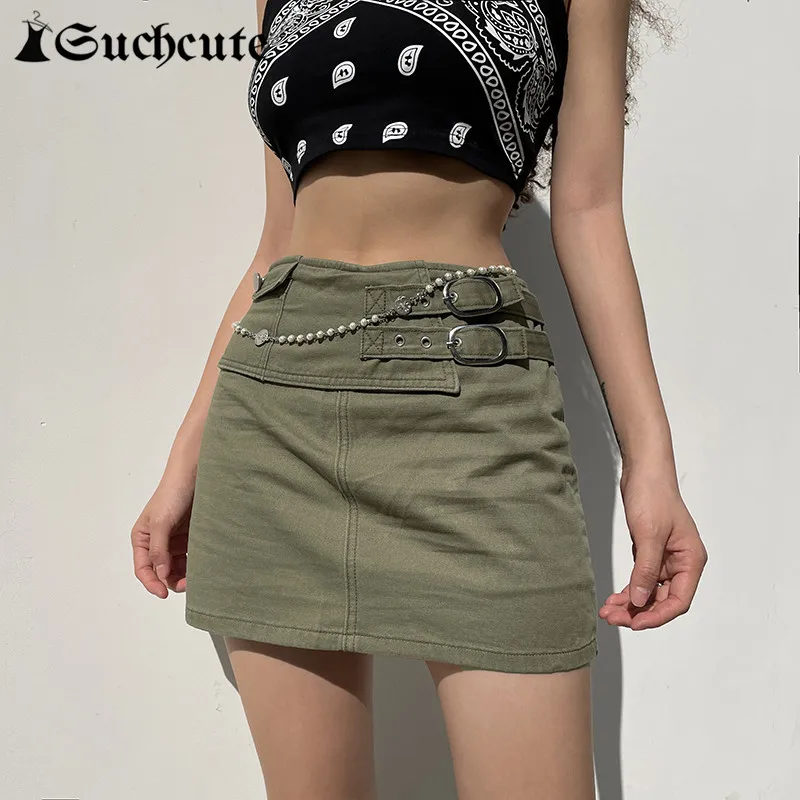 

Женская готическая однотонная мини-юбка с заниженной талией