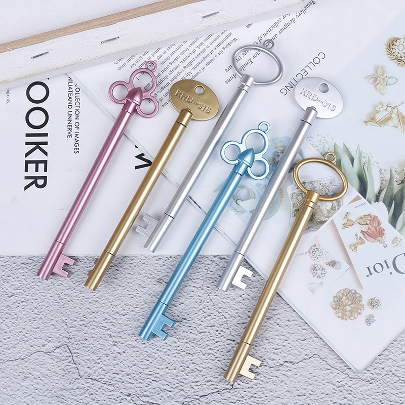 

6pcs/lot Creative Key Style Gel Pen 0.38mm Black Ink Student Stationery Gel Pens Office School Supplies Material Escolar