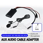 Aux-приемник bluetooth для Peugeot 207, 307, 407, 308, для Citroen C2, C3, RD4, Кабель-адаптер с микрофоном, беспроводной Aux-модуль