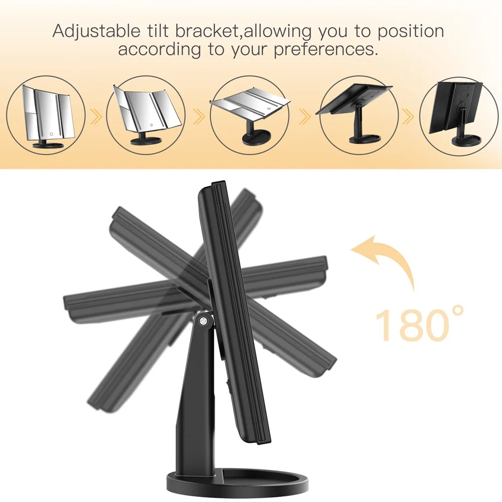 Зеркало для макияжа с 22 светодиодами сенсорный экран косметическое зеркало
