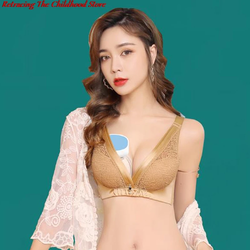 

1set USB Rechargable Hands-Free Electric Breast Pump Silent Wearable Automatic Milker