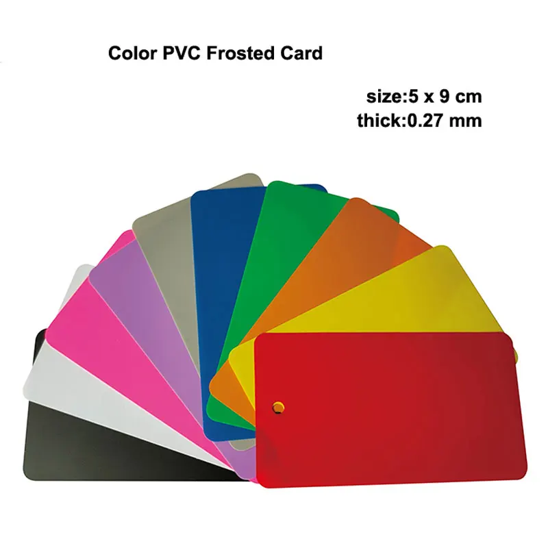 100 шт различных цветов Матовая ПВХ Карта вода/масло/слеза/доказательство hangtag