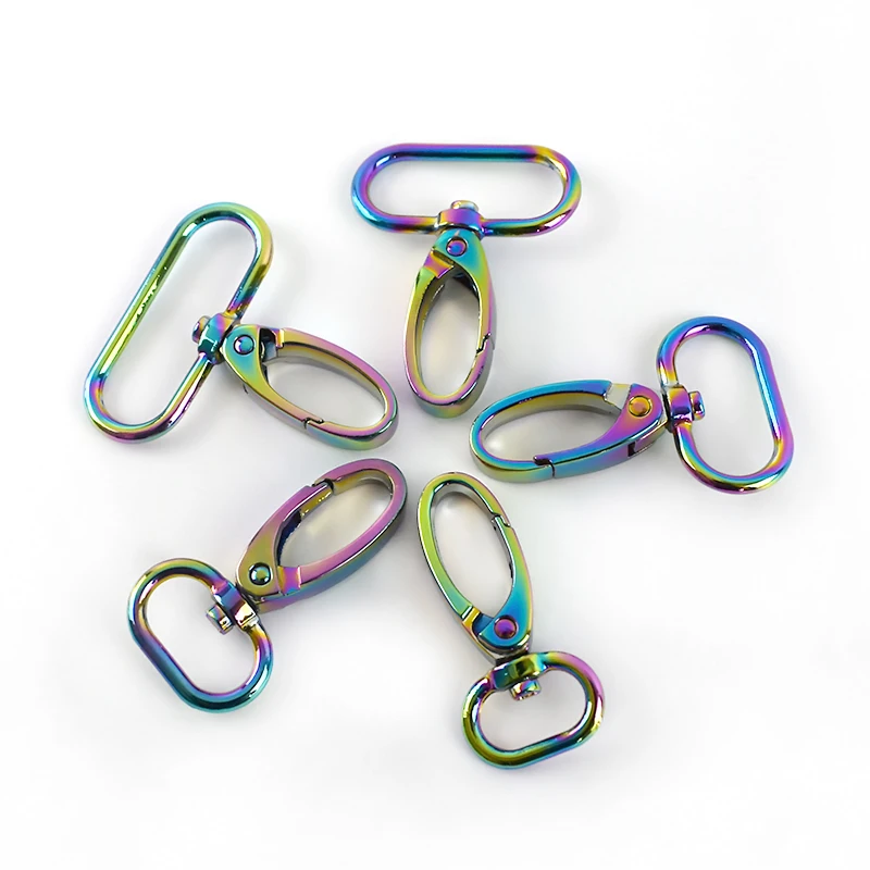 

10pcs 16/20/25/32/38mm Bag Strap Leather Buckles Metal Swivel Clasp Lobster Keychain Trigger Snap Hook DIY Hardware Accessories