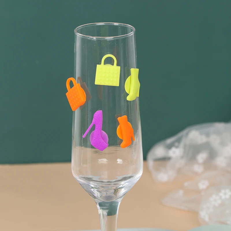 12 шт./компл. вечерние специальные присоска бокал для вина силиконовая этикетка