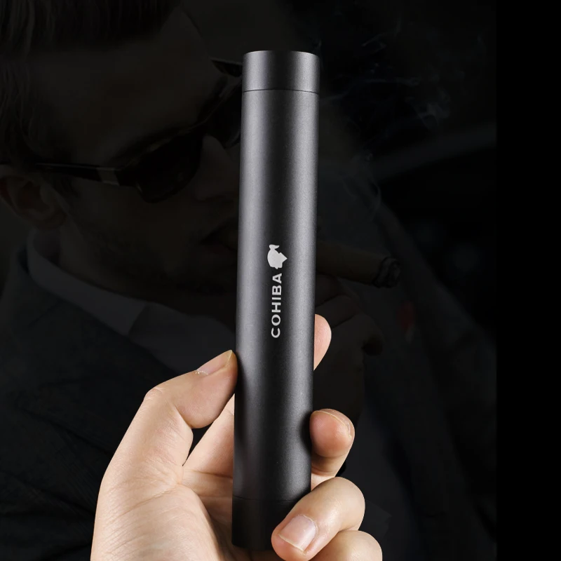 Cohiba Алюминий один черный труба металлическая для сигары увлажняющий планшетов