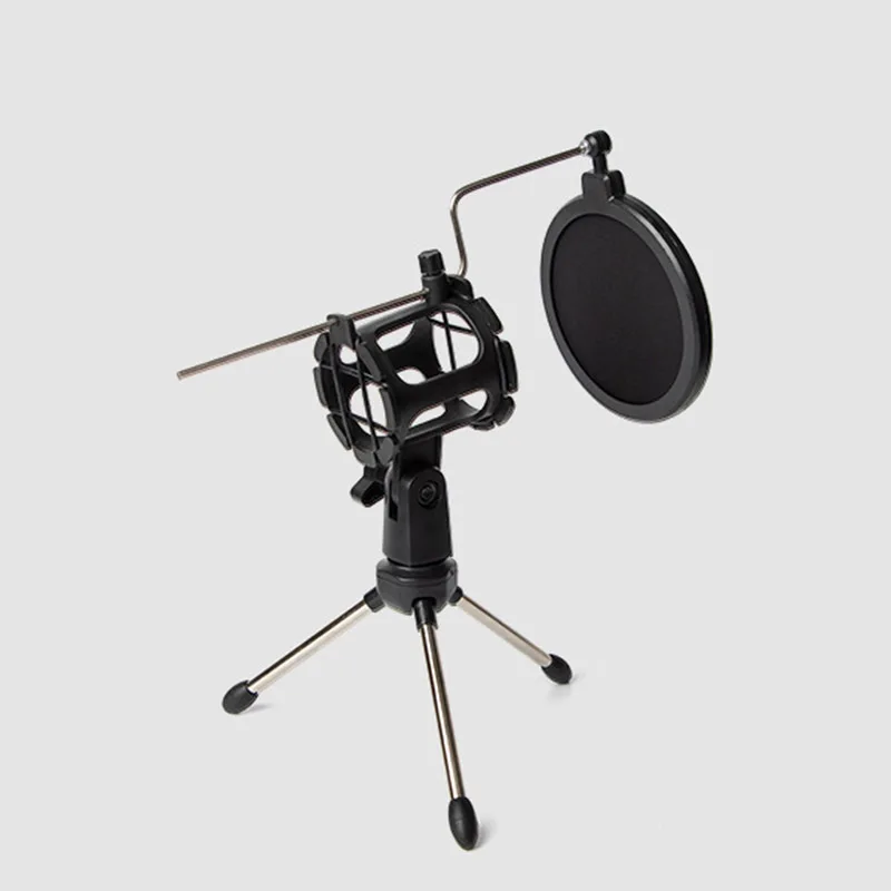 Adjustable Microphone Stand Desktop Tripod for Computer Video Recording with Mic Windscreen Filter Cover | Электроника