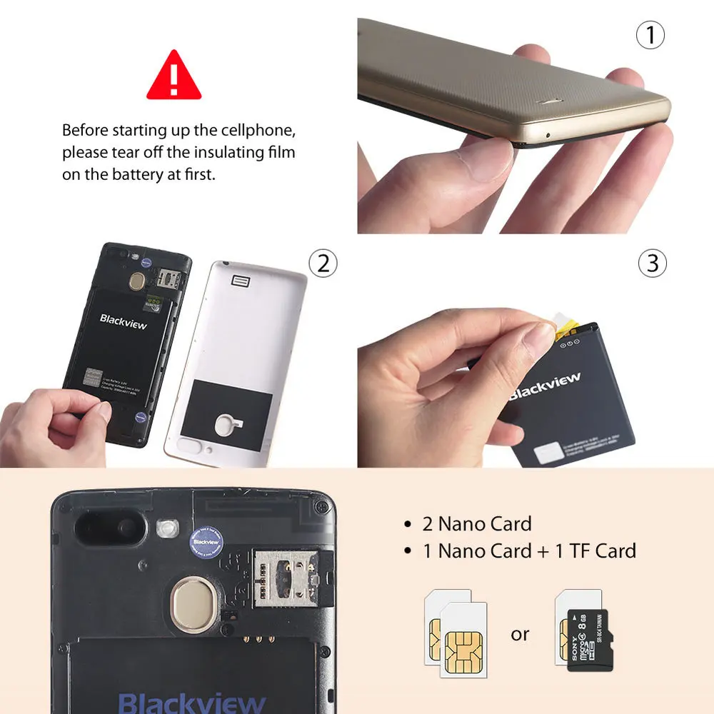 Blackview A20 Pro смартфон с 5 5-дюймовым дисплеем четырёхъядерным процессором ОЗУ 2 Гб