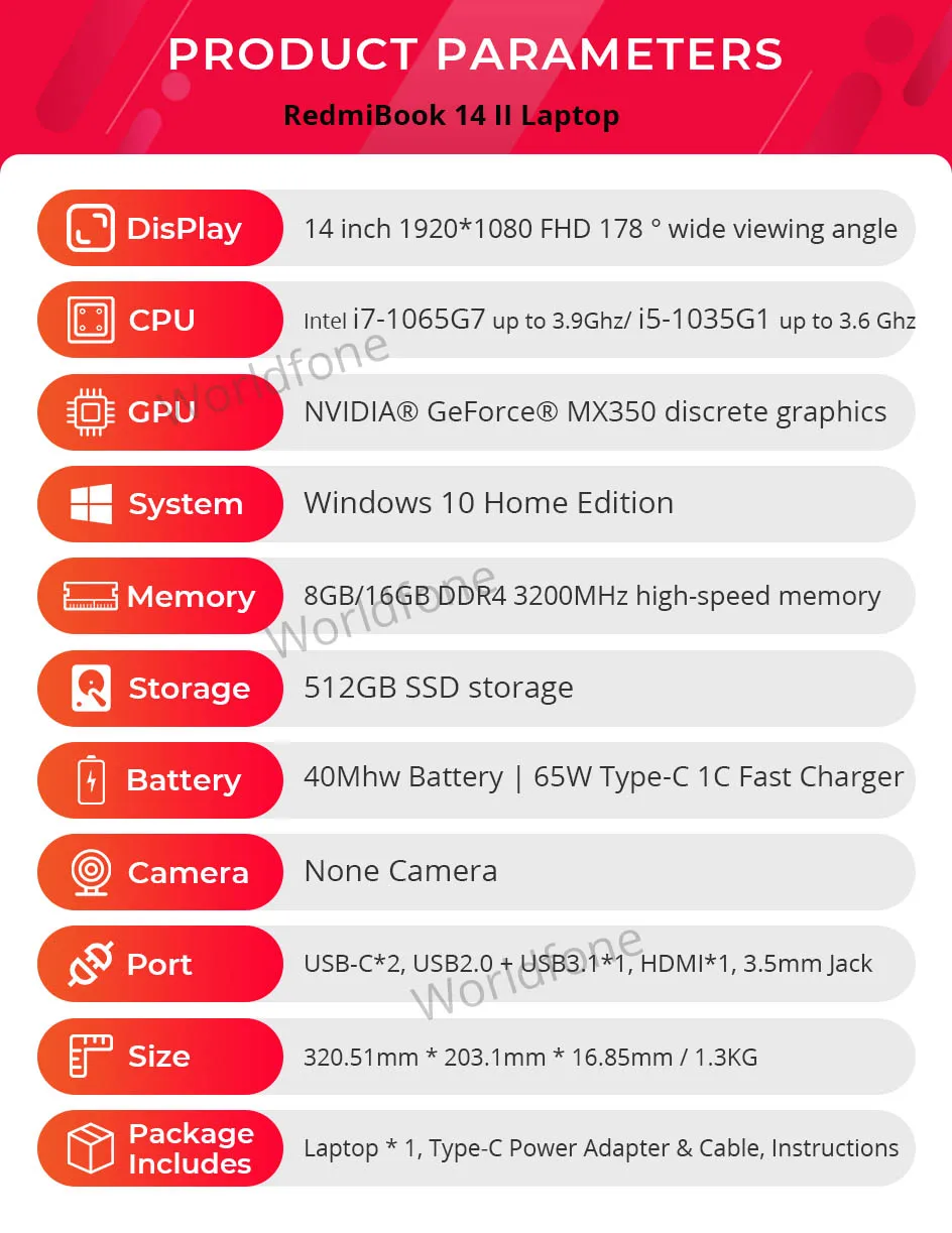 Оригинальный ноутбук Xiaomi RedmiBook 14 II Intel Core i7-1065G7/i5-1035G1 NVIDIA MX350 8 ГБ/16 ГБ DDR4 512 SSD Windows 10 PC