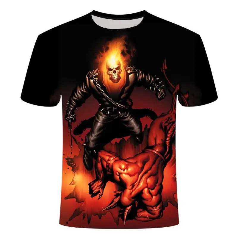 

2020 New Summer Style 3d t-shirt Skull HD Print t shirt Men Women Harajuku Short Sleeve Tees Fashion mens Clothing