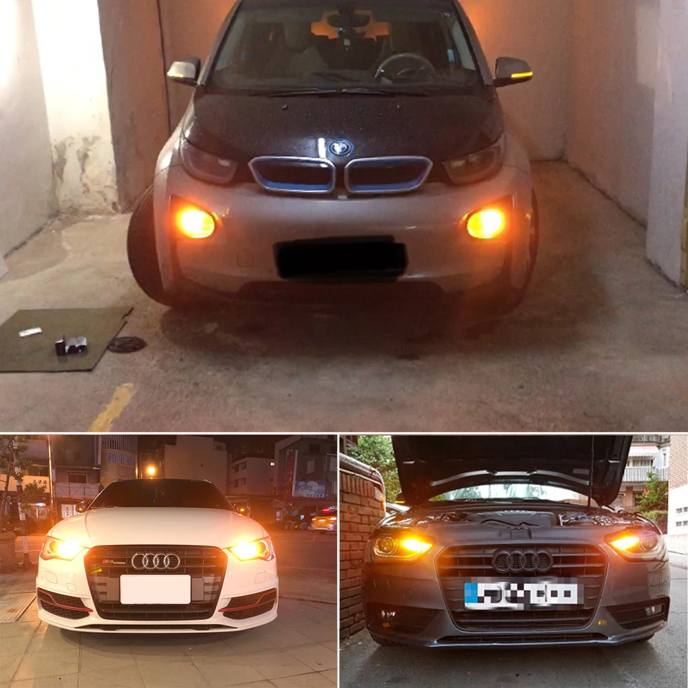 BMTxms 2x PW24W PWY24W Canbus светодиодный сигнал поворота DRL лампы для VW Golf CC MK7 BMW F30 i3 3 серии