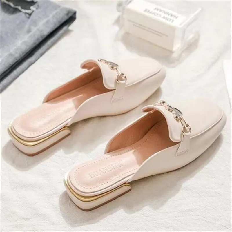 

Summer new style low-heeled large size womens slippers fashion all-match casual platform women's sandals bottom women shoes