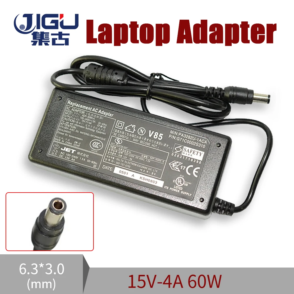 15 в 4A 6 3*3 0 мм 60 Вт Замена для Toshiba Satellite PA3282U 1ACA PA2450U 00489A 3220 ноутбук AC зарядное