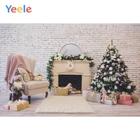 christmas tree brick wall fireplace carpet baby birthday backdrop photography custom photographic background for photo studio