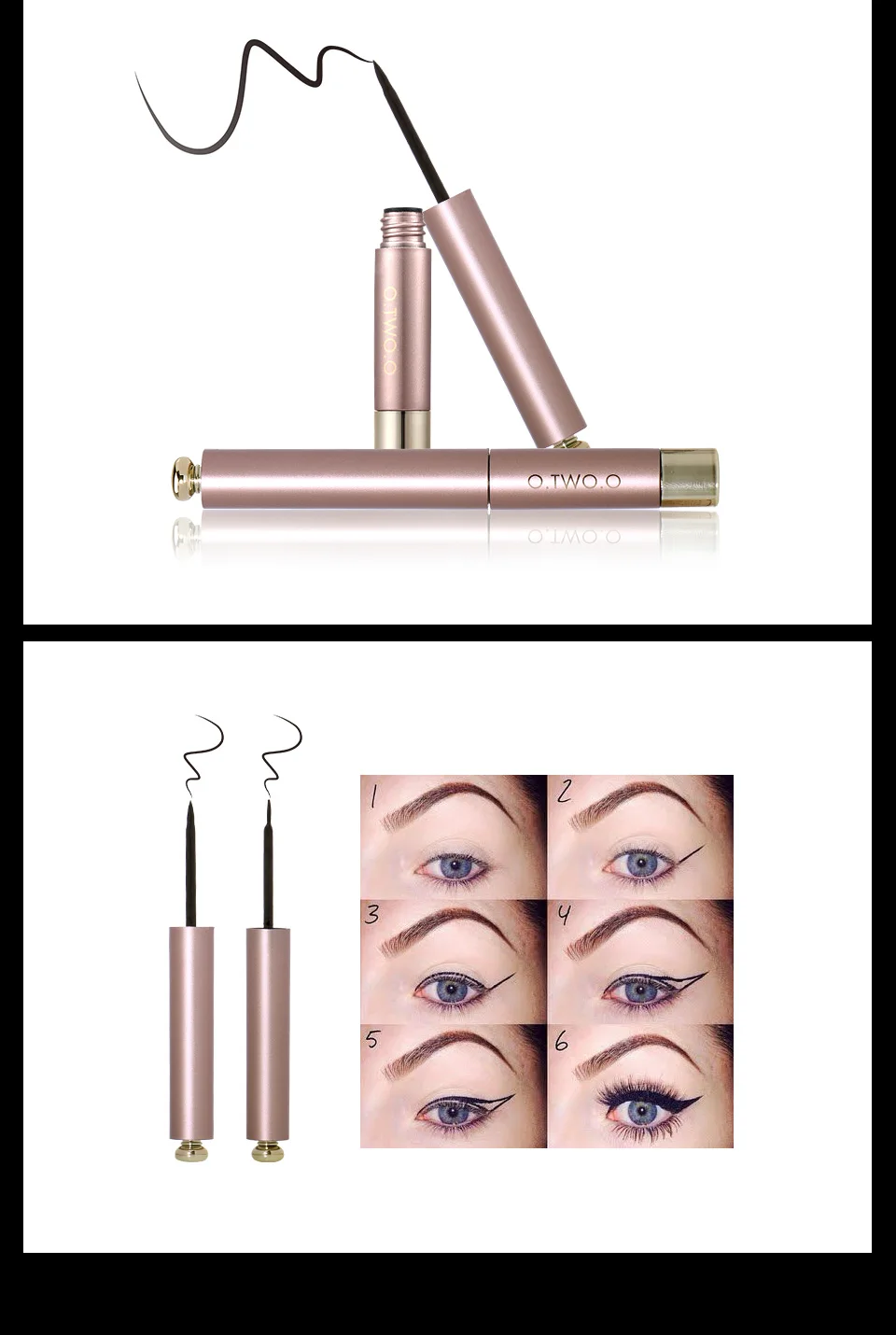 O.TWO.O жидкая подводка для глаз beauty Cat style Черная Подводка для глаз стойкая Водостойкая Подводка для глаз Косметика для профессионального макияжа TSLM1