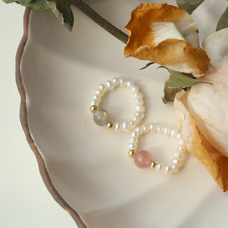 UILZ 2020 Новое японское ретро кольцо ручной работы из бисера Красный камень