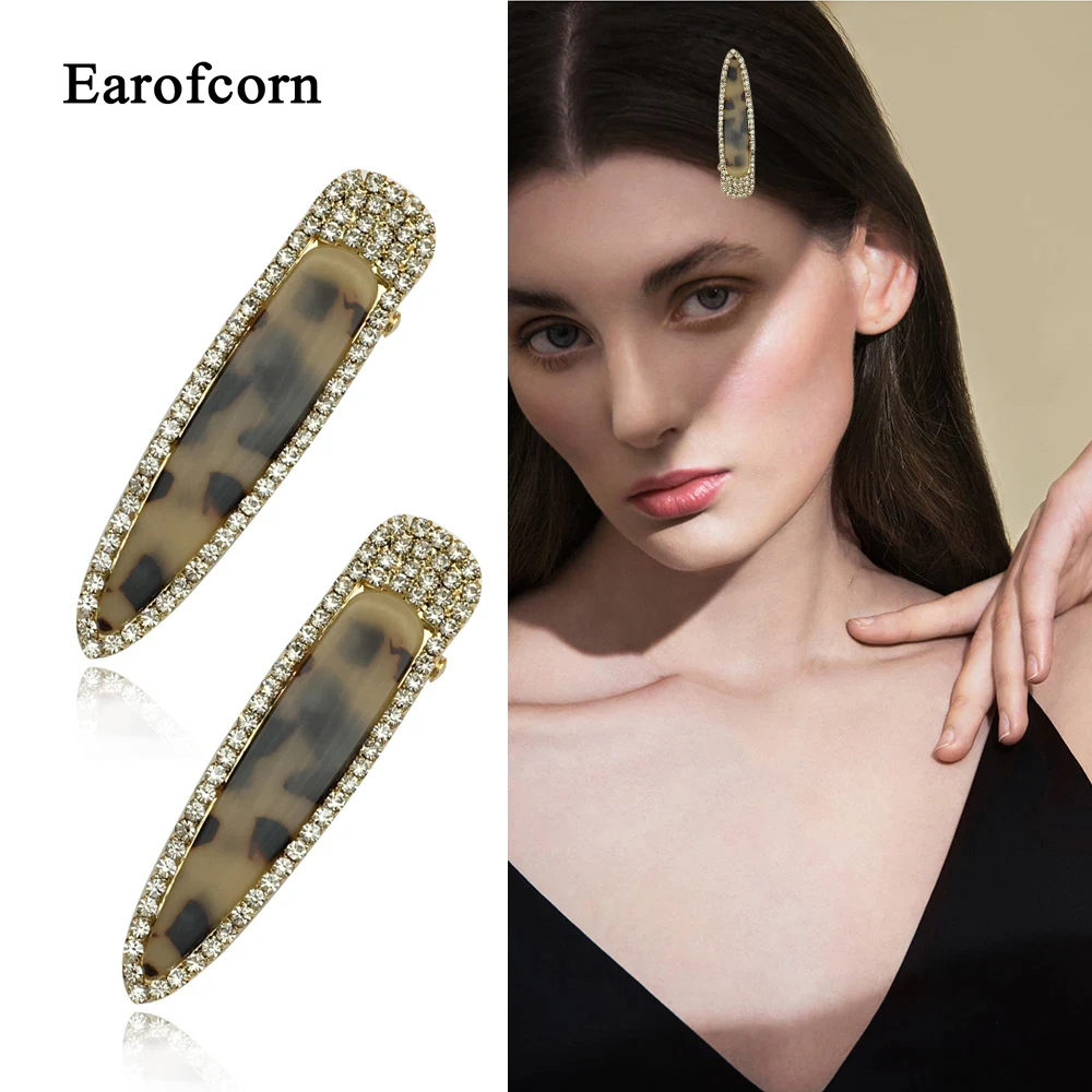 Earofcorn новые искусственные простые заколки для волос милые модные стразы боковые