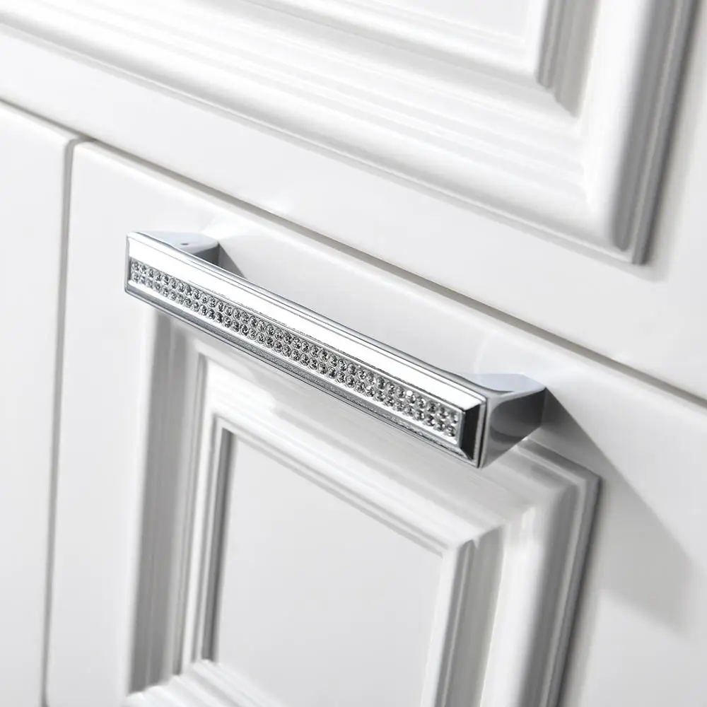 Ручки для шкафа из цинкового сплава 1 шт. ручки мебели чешского хрусталя и алмаза