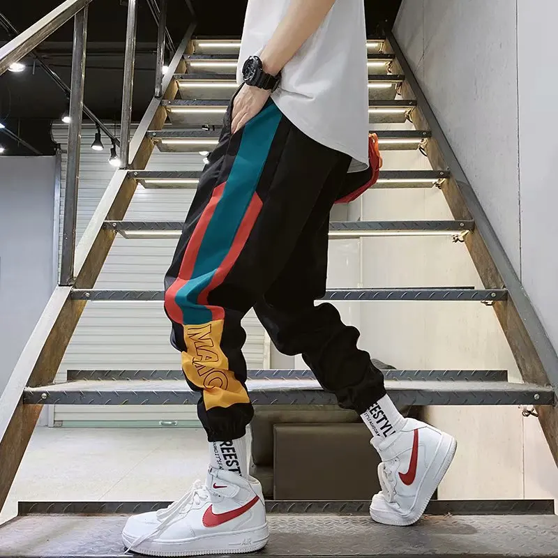 

2020 New Hip Hop Streetwear Joggers Pants Men Casual Cargo Trousers High Street Elastic Waist Harem Pant Man