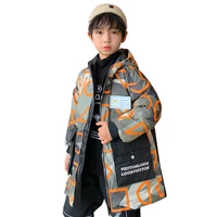 teen puffer outerwear cotton down coats hooded overcoat padded long tops for boys windproof warm jackets casual winter clothes