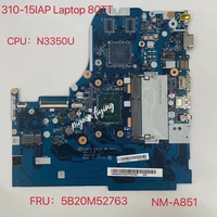 cg414 cg514 nm a851 for lenovo ideapad 310 15iap laptop motherboard 80tt cpun3350 sr2yb fru5b20m52763 100 test ok