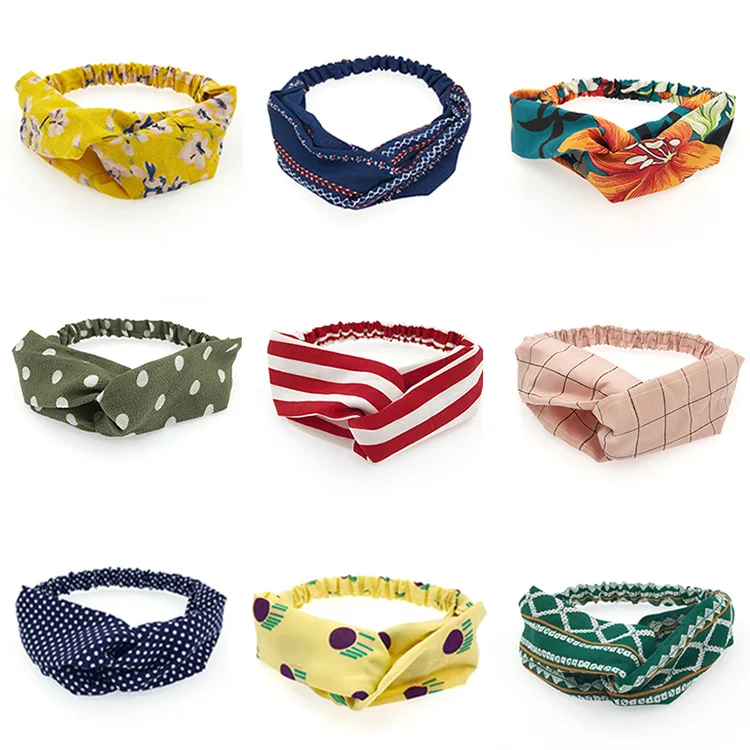 

Fashion Hair Band Cross Elastic Hair Band Chiffon Small Fresh Hair Band Ladies Head Band Hair Accessories Women's Accessories