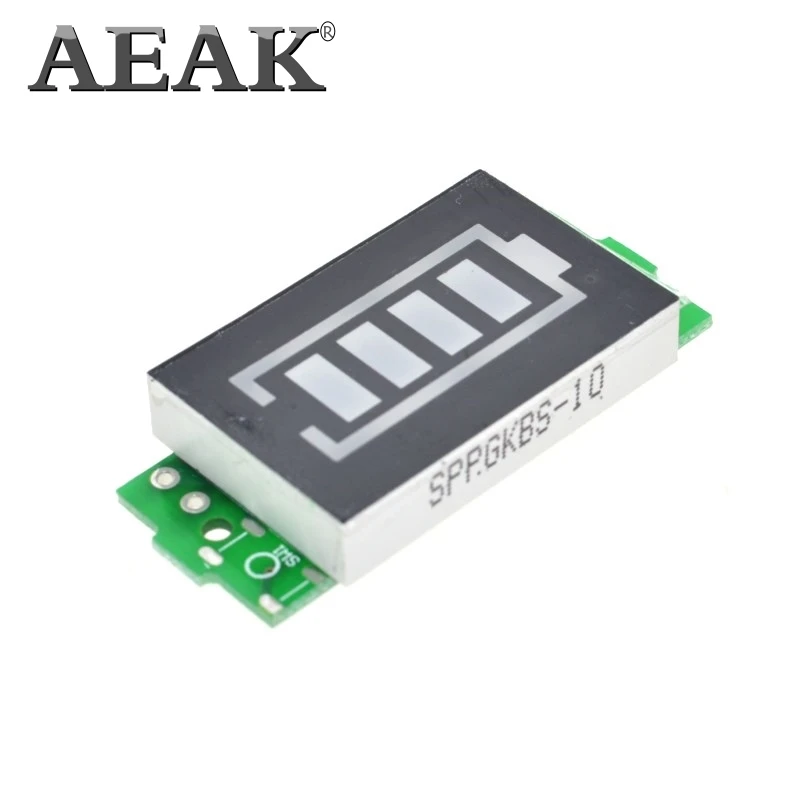 Индикатор емкости литиевого аккумулятора AEAK 1S 4S 3 7 в 4 2 синий дисплей тестер