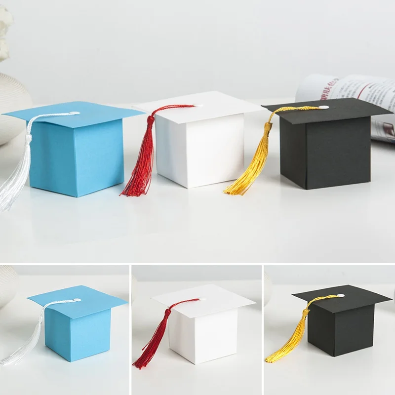 

Graduation Party Supplies Gift Box Bachelor Cap Packing Box Kraft Paper Celebration High School Sweet Box