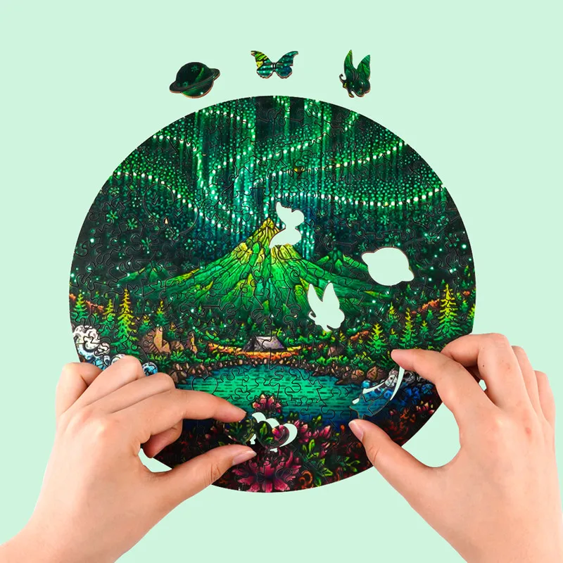 Загадочная деревянная головоломка Аврора игры сделай сам деревянные