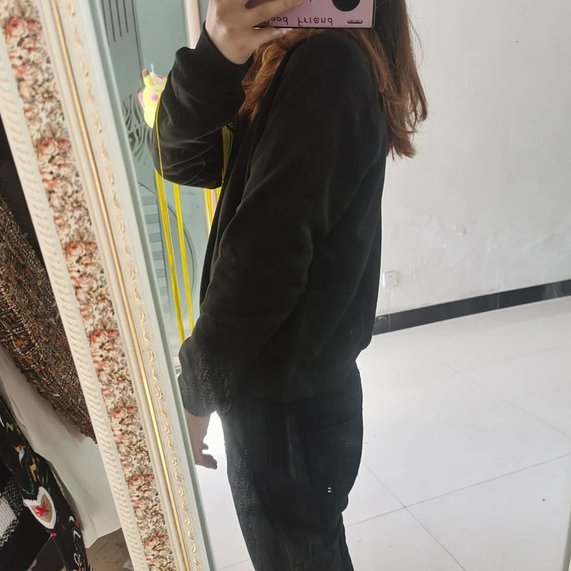 Женский пуховый Свитшот TVVOVVIN толстый составного кроя с радужными кисточками в